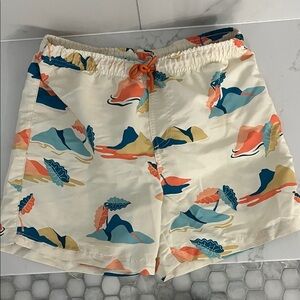Colorful Patterned youth swim trunks